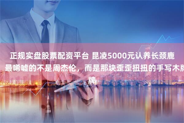 正规实盘股票配资平台 昆凌5000元认养长颈鹿，最唏嘘的不是周杰伦，而是那块歪歪扭扭的手写木牌